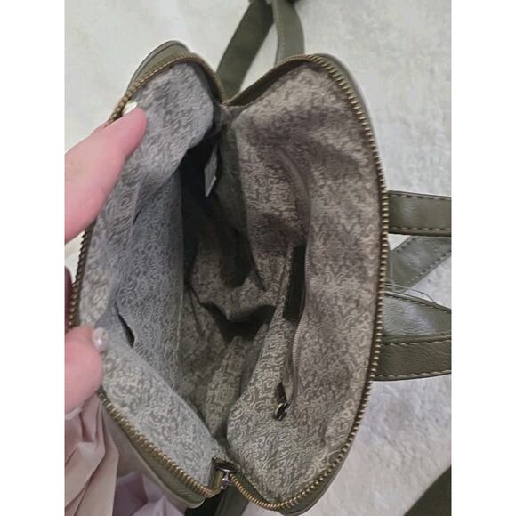Joy Susan Julia Mini Backpack Purse Dark Olive Green Colored Vegan Leather main image 12